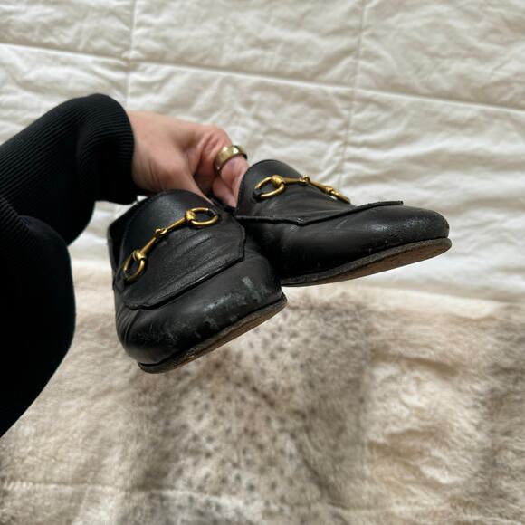 GUCCI Black Horsebit Foldable Loafer Size 39 - Picture 8 of 11